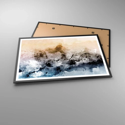 Poster in einem schwarzem Rahmen - In einer Nebelwolke ertrunken - 91x61 cm