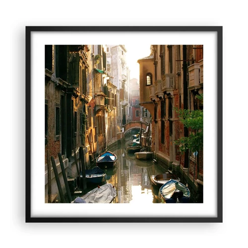 Poster in einem schwarzem Rahmen - In einer venezianischen Gasse - 50x50 cm