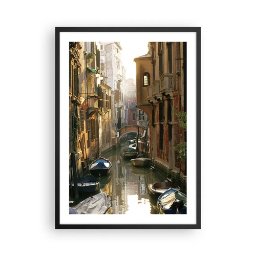 Poster in einem schwarzem Rahmen - In einer venezianischen Gasse - 50x70 cm