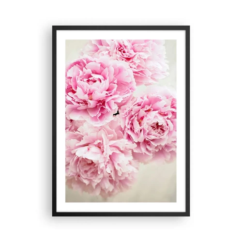 Poster in einem schwarzem Rahmen - In rosa Glamour - 50x70 cm