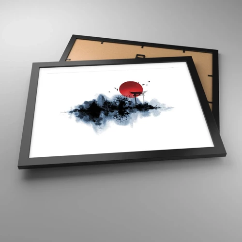 Poster in einem schwarzem Rahmen - Japanische Sicht - 40x30 cm