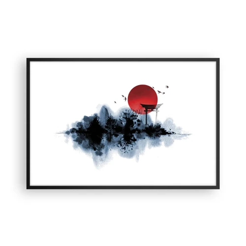 Poster in einem schwarzem Rahmen - Japanische Sicht - 91x61 cm