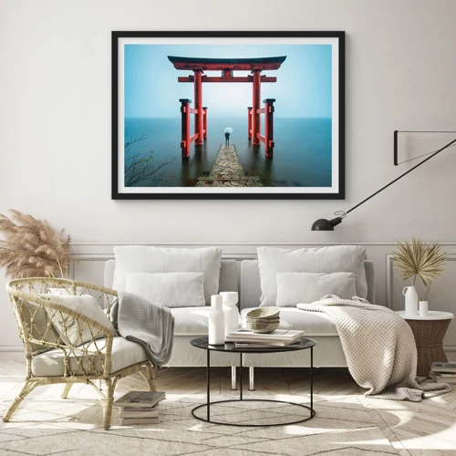 Poster in einem schwarzem Rahmen - Japanische Träumerei - 70x50 cm