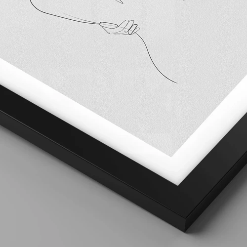 Poster in einem schwarzem Rahmen - Körpermusik - 100x70 cm