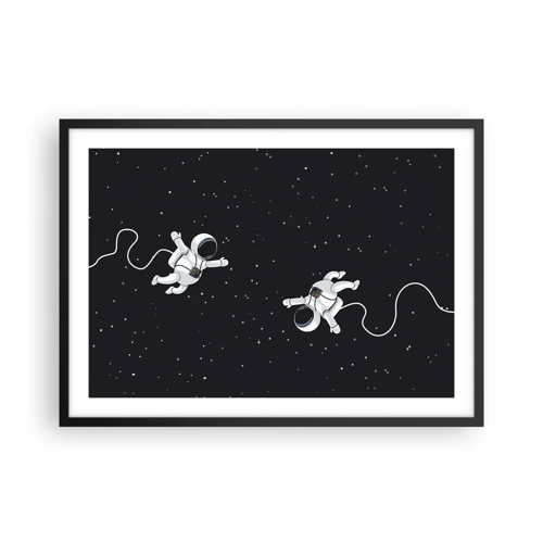 Poster in einem schwarzem Rahmen - Kosmischer Tanz - 70x50 cm