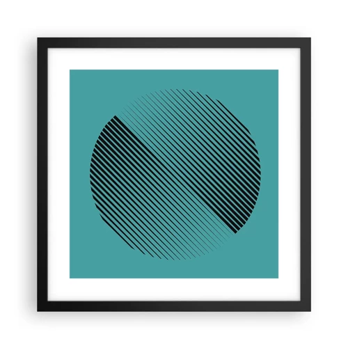 Poster in einem schwarzem Rahmen - Kreis – eine geometrische Variante - 40x40 cm