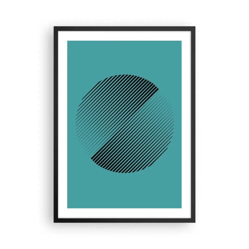 Poster in einem schwarzem Rahmen - Kreis – eine geometrische Variante - 50x70 cm