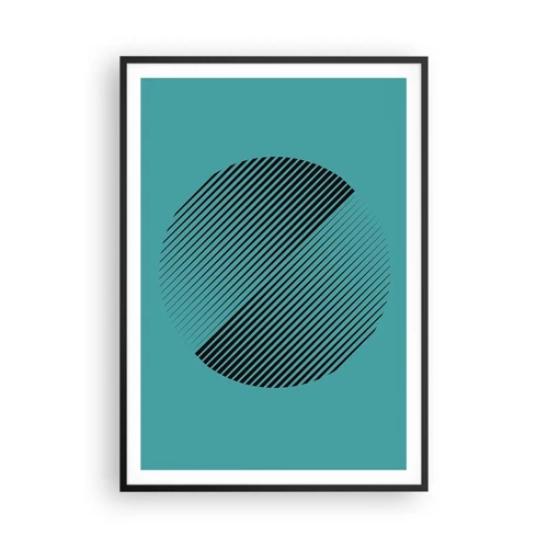 Poster in einem schwarzem Rahmen - Kreis – eine geometrische Variante - 70x100 cm