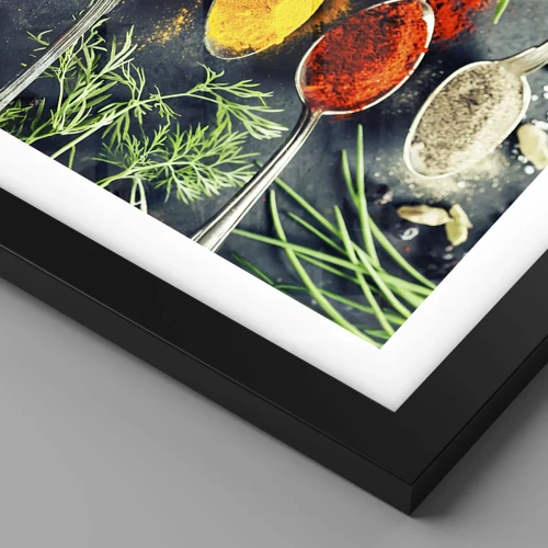 Poster in einem schwarzem Rahmen - Kulinarische Magie - 40x30 cm