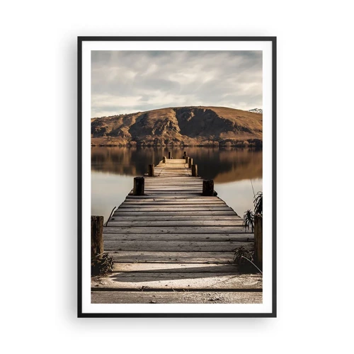 Poster in einem schwarzem Rahmen - Landschaft in Stille - 70x100 cm