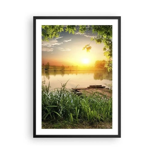 Poster in einem schwarzem Rahmen - Landschaft in einem grünen Rahmen - 50x70 cm