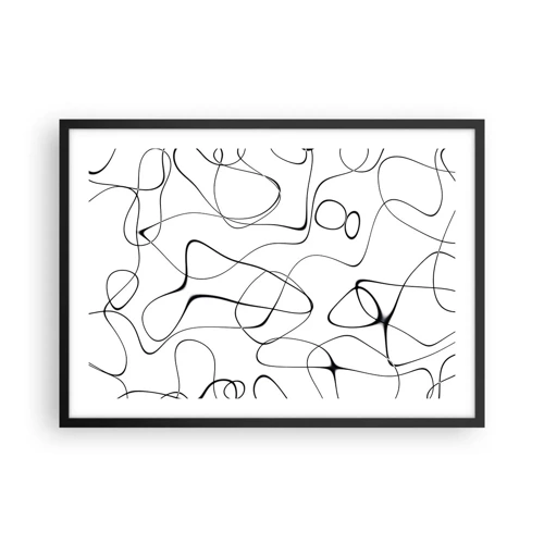 Poster in einem schwarzem Rahmen - Lebenswege, Wechselfälle - 70x50 cm
