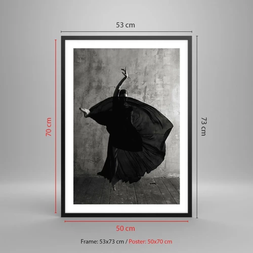 Poster in einem schwarzem Rahmen - Leidenschaftlicher Gürtel - 50x70 cm