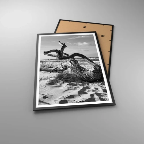 Poster in einem schwarzem Rahmen - Meeresskulptur - 61x91 cm