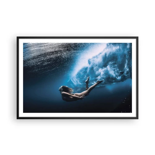 Poster in einem schwarzem Rahmen - Moderne Meerjungfrau - 91x61 cm