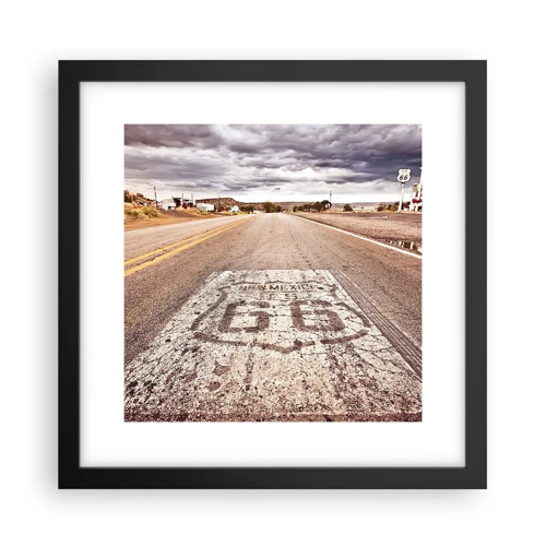 Poster in einem schwarzem Rahmen - Mother Road - eine amerikanische Legende - 30x30 cm