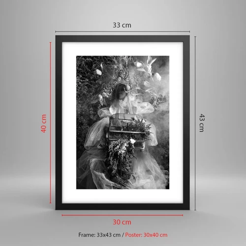 Poster in einem schwarzem Rahmen - Mutter selbst - Natur - 30x40 cm