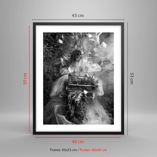Poster in einem schwarzem Rahmen - Mutter selbst - Natur - 40x50 cm