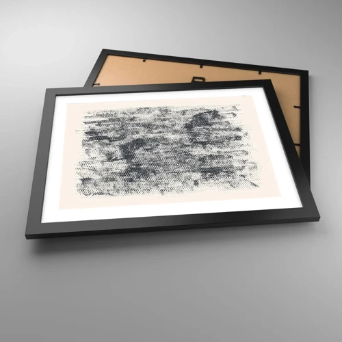 Poster in einem schwarzem Rahmen - Nebelige Komposition - 40x30 cm