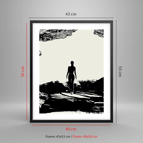 Poster in einem schwarzem Rahmen - Neuer Blick - 40x50 cm
