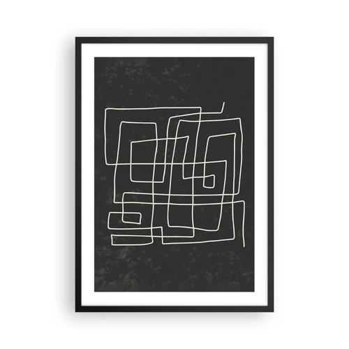 Poster in einem schwarzem Rahmen - Nicht so einfach - 50x70 cm