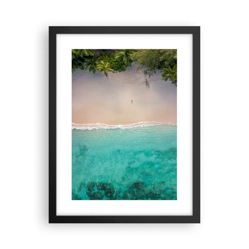 Poster in einem schwarzem Rahmen - Paradiesstrand - 30x40 cm