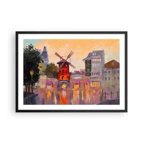 Poster in einem schwarzem Rahmen - Pariser Ikonen – Moulin Rouge - 70x50 cm