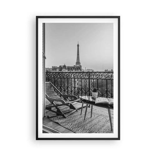 Poster in einem schwarzem Rahmen - Pariser Nachmittag - 61x91 cm