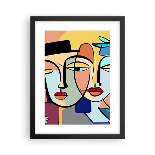 Poster in einem schwarzem Rahmen - Picassos randez vous - 30x40 cm