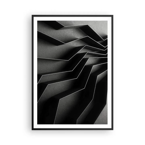 Poster in einem schwarzem Rahmen - Räumliche Ordnung - 70x100 cm