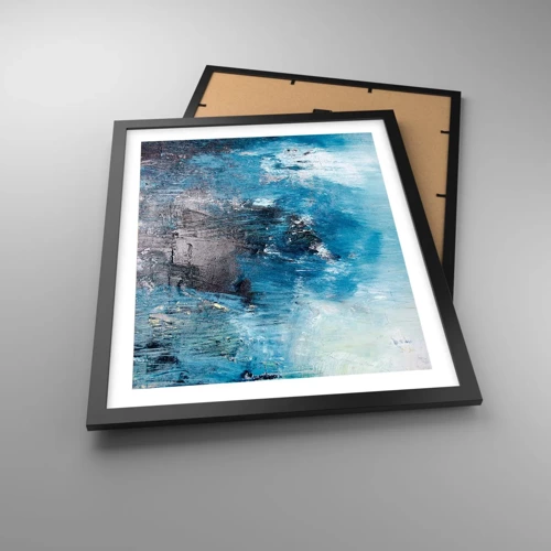 Poster in einem schwarzem Rahmen - Rhapsodie in Blau - 40x50 cm