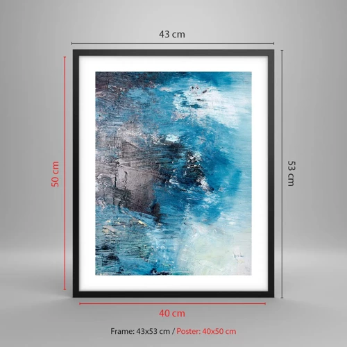 Poster in einem schwarzem Rahmen - Rhapsodie in Blau - 40x50 cm
