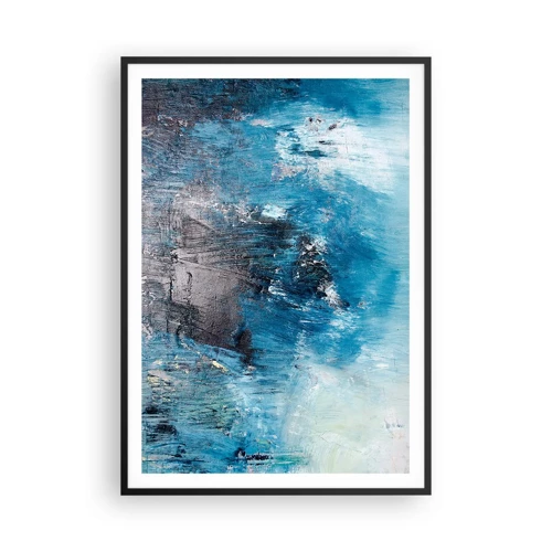 Poster in einem schwarzem Rahmen - Rhapsodie in Blau - 70x100 cm