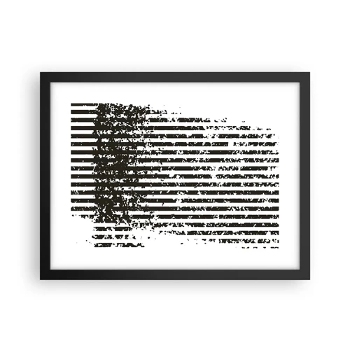 Poster in einem schwarzem Rahmen - Rhythmus und Rauschen - 40x30 cm