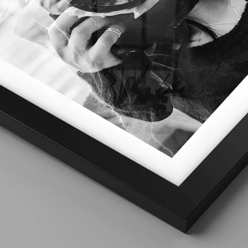 Poster in einem schwarzem Rahmen - Schöpfer und Material - 40x40 cm