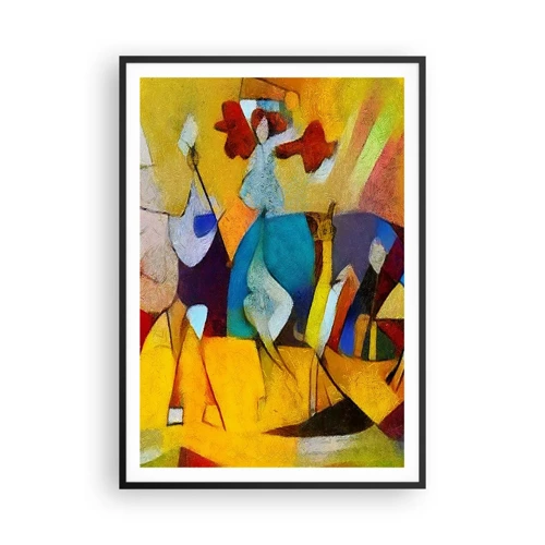 Poster in einem schwarzem Rahmen - Sonne - Leben - Freude - 70x100 cm