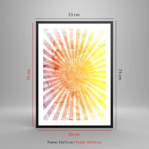 Poster in einem schwarzem Rahmen - Sonnenaufgänge und Sonnenuntergänge - 50x70 cm