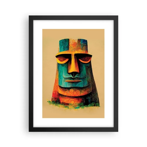 Poster in einem schwarzem Rahmen - Statuenhaft und sympathisch - 30x40 cm