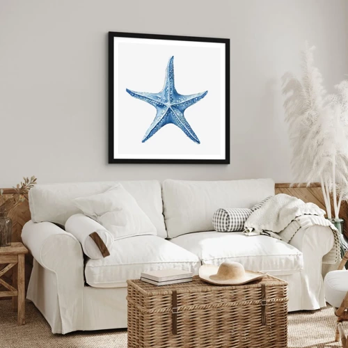 Poster in einem schwarzem Rahmen - Stern des Meeres - 30x30 cm