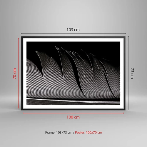Poster in einem schwarzem Rahmen - Stift – ein wunderbares Design - 100x70 cm
