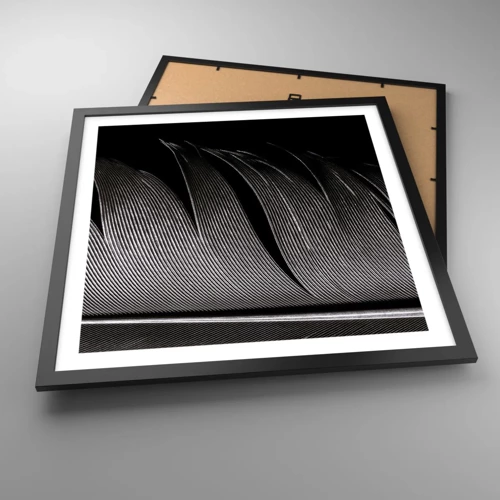Poster in einem schwarzem Rahmen - Stift – ein wunderbares Design - 50x50 cm