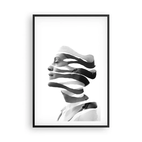 Poster in einem schwarzem Rahmen - Surreales Porträt - 61x91 cm