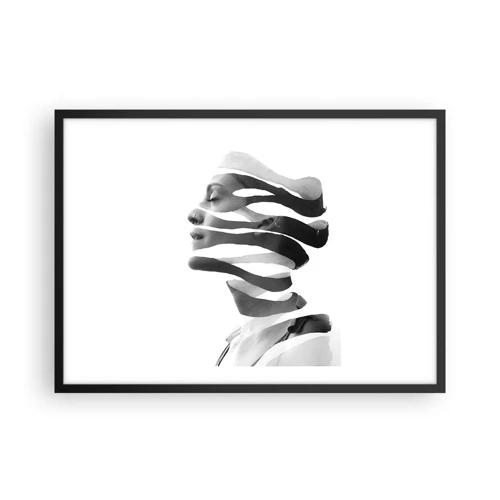 Poster in einem schwarzem Rahmen - Surreales Porträt - 70x50 cm