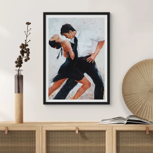 Poster in einem schwarzem Rahmen - Tango meiner Träume und Träume - 30x40 cm