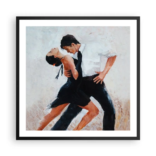 Poster in einem schwarzem Rahmen - Tango meiner Träume und Träume - 60x60 cm