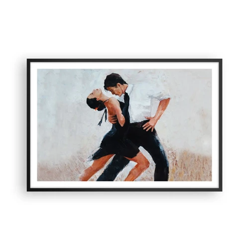 Poster in einem schwarzem Rahmen - Tango meiner Träume und Träume - 91x61 cm