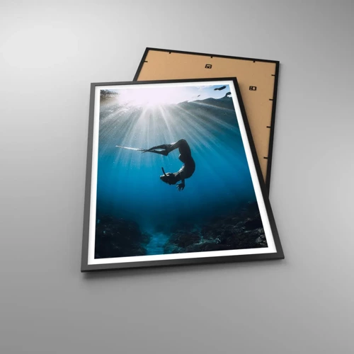 Poster in einem schwarzem Rahmen - Tanz unter Wasser - 61x91 cm