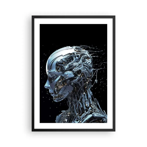 Poster in einem schwarzem Rahmen - Technologie ist eine Frau - 50x70 cm