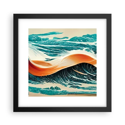 Poster in einem schwarzem Rahmen - Traum eines Surfers - 30x30 cm