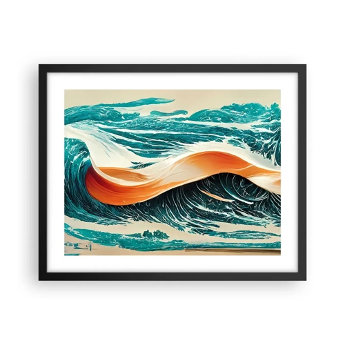 Poster in einem schwarzem Rahmen - Traum eines Surfers - 50x40 cm